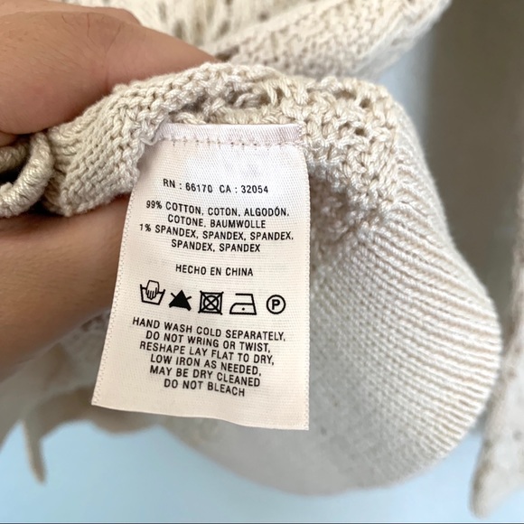 Anthropologie knitted & knotted crochet longsleeve - Picture 4 of 7